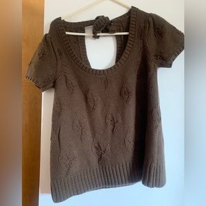 NWT Anthropologie (Maeve) brown top. Great details! Originally $98. Size M.
